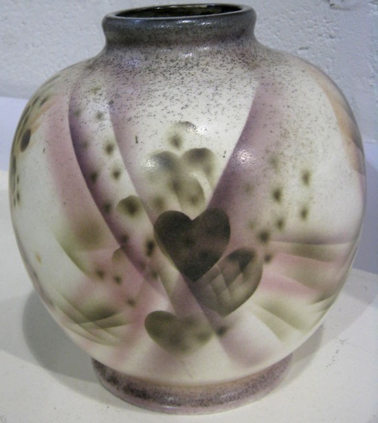 Austrian Art Deco Geometric Keramos Vase